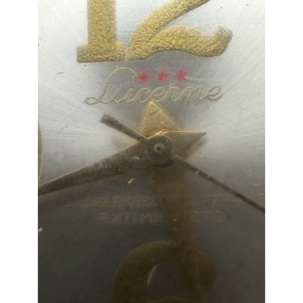 Lucerne Manual Wind Working‎ Vintage Mens Watch 40MM 7.25